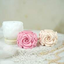 新款欧式特大号硅胶蜡烛模具，烘焙蛋糕慕斯模具 - 花柱 - 查看 4