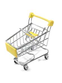 1pc Mini Shopping Cart, Mini Supermarket Trolley, Mini Storage Tool, File Storage Supply, Desktop Decor - Multicolor - View 10
