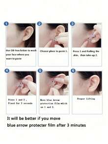 200pcs/40pcs/20pcs/6pcs Instant Support Face Mask - Invisible Waterproof Transparent Molding Mask For Chin & Neck, Face Tape - Alcohol-Free, Suitable For All Skin Types, Unisex, Jawline - Multicolor - View 10