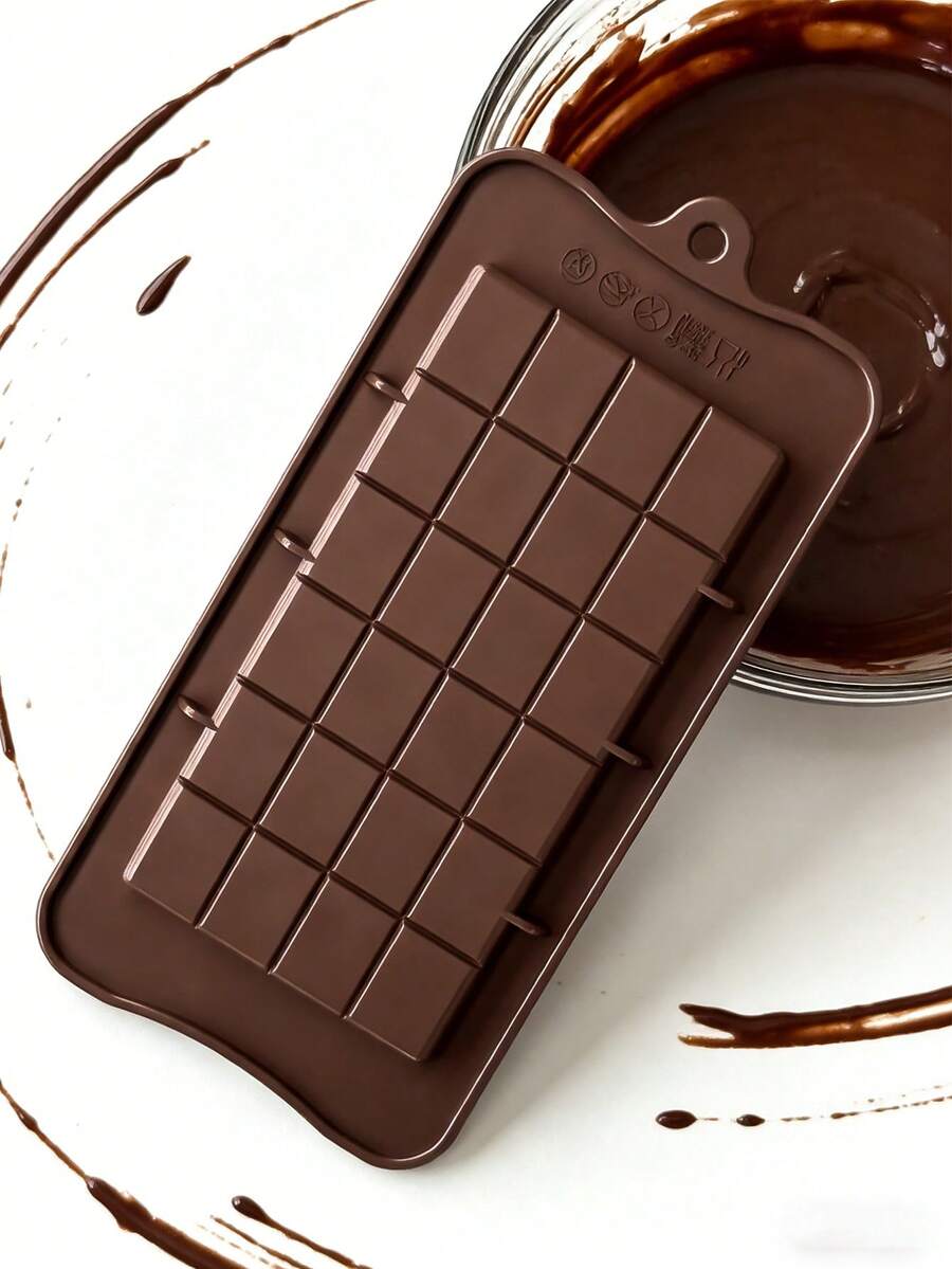 1pc Chocolate Mold, Rectangular Chocolate Grinder Baking Mold, Handmade DIY Silicone Mold - View 1