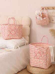 Printed Laundry Bag, Cute Dirty Clothes Basket, Large Capacity Bedroom Desktop Toy & Miscellaneous Storage Bin - Multicolor - View 12