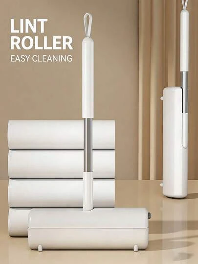 1 cái, Bàn lăn loại bỏ xơ vải tại nhà, Dụng cụ loại bỏ lông trên quần áo và giường, Ống lăn xơ vải đa năng có thể thay thế giấy dán, Dụng cụ vệ sinh nhà cửa thiết thực