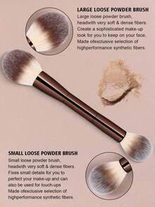 3Pcs Professional Aluminum Tube Dual-Ended Makeup Brushes Set, Soft Foundation Brush, Blush Brush, Powder Brush, Concealer Brush, Contour Brush, Blending Brush, Essential Makeup Brushes, Soft Bristles, Portable, Travel Friendly, Gift For Women And Girls,Brush Set,Makeup Brush Kit,Make Up Brush Set,Make Up Set Complete,Makeup Brush Set,Complete Makeup Kit,Brush Kit,Brushes Makeup Set,Makeup Gift Set,Set,Giveaways,Professional Makeup Brushes,Complete Makeup Set - 咖啡棕 - 查看 5