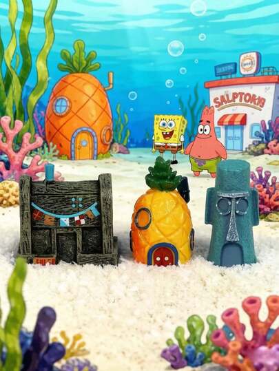 SpongeBob SquarePants Bộ 1/3 món đồ trang trí mini theo chủ đề, các nhân vật: Patrick, Squidward, Mr. Krabs, Sandy, Gary. Nhà hàng Krusty Krab và Squidward, những món đồ trang trí nhỏ xinh này là món quà Giáng sinh hoàn hảo dành cho bạn bè. Thích hợp để trang trí tiệc, trang trí nhà cửa, trang trí phòng, trang trí bánh kem, trang trí bể cá, trưng bày tiệc.