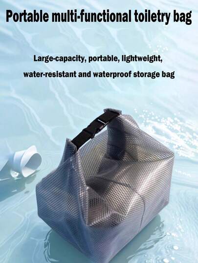 1个防水泳衣袋，牛津布干湿分离袋，带提手和拉链，防水衣物袋，适用于旅行、健身、海滩