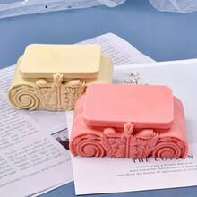 欧式罗马柱香薰石石膏底座硅胶模具，水泥花盆架，3D模型 - 羅馬柱 - 查看 4