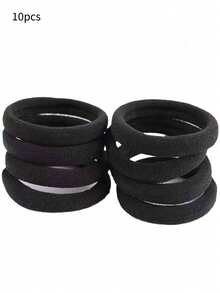 16件装粉色波浪形优雅纯色加厚发箍腕带毛绒发圈花朵发夹粉色配饰 - 粉色 - 查看 14