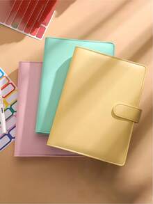 A6尺寸PU皮革六孔活页笔记本，2026时尚设计，个人计划本封面，磁扣闭合，适合上班族、学生、教师、日记爱好者、商务人士，可用于办公室、学习、教室、通勤、家庭书桌、日程规划、笔记、文件收纳，磁扣设计防止纸张脱落 - 多色 - 查看 2