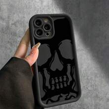 1 chiếc ốp lưng điện thoại chống sốc phong cách Gothic Punk màu đen họa tiết đầu lâu, phù hợp với 17 Air/17 Pro Max/17/16 Plus/15/14/13/12/11/XS Max/XR - Nhiều màu - Xem 4