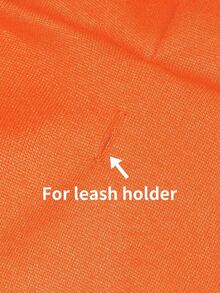 1pc Dopamine Color Solid Basic Warm Comfortable Hoodie Suitable For Cats And Dogs, Indoor And Outdoor - Orange - View 3