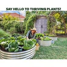 Plant & Plot Galvanized Raised Garden Beds Outdoor // 4*2*1 Ft Planter Raised Bed For Gardening, Vegetables, Flowers // Large Metal Garden Box (Silver) // Patented Tool-Free Design - Silver - 查看 5