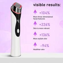 500mAh可充电LED光疗美容仪，4种模式：面部清洁、提拉紧致和眼部护理，Type-C接口，便携式家用 - 彩色 - 查看 9