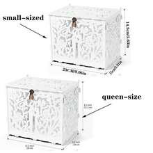 Large Vintage Locked Wedding Card Box With Logo, Used To Store Gift Cards And Envelopes, DIY Anniversary Birthday Party Decor - One Size - View 7