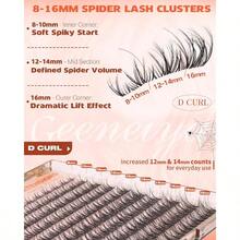 Spider Lash Clusters Breeze Wispy Eyelash Clusters 8-16MM Natural Fluffy Lashes Clusters DD Curl Cluster Eyelash Extensions Band Cluster Lashes Lash Extension Beginners - E - 蜘蛛睫毛 - 查看 4