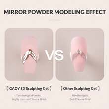 GAOY 3D Sculpting Gel For Nail Art, Semi-Solid Modeling Gel For Rubbing Chrome Nail Powder, Sticking Rhinestones And Painting, No Wipe - trắng - Xem 4