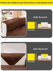 1PC Modern Minimalist Flannel Straight Stripe Sofa Cushion, Pet-Friendly 1-4 Seater Modular Sofa Protector, Suitable For Living Room, Bedroom, Study Decor, Machine-Washable Sofa Slipcover. - Multicolor - View 34
