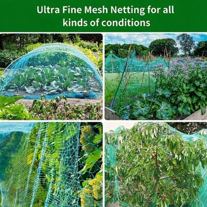 1pc Garden Netting And Bird Protection, Suitable For Vegetables, Plants, Flowers And Fruit Trees, Trellis Pest Barrier Net To Block Pests Like Birds, Squirrels, Cats, Dogs, Chickens, Plastic Woven Mesh Cover For Pond, Suitable For Yard, Garden, Vegetable Garden, Orchard, Raised Bed, Patio, Flowers, Trees, Grapes, Cherries, Strawberries, Potted Plants