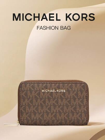 Michael Kors Billetera pequeña con bloqueo RFID de la colección Jet Set de MK para mujeres