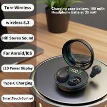 1pc New Ultra-Small Invisible Wireless Bluetooth Earphone, Ultra-Long Standby, With Microphone, Unisex - Multicolor - View 7