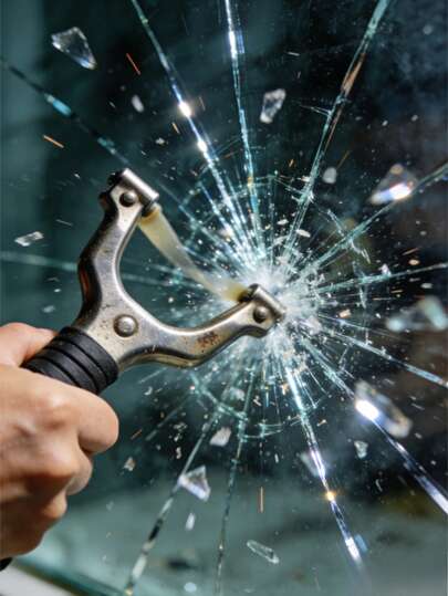 亮面红棕色粘土紧急破窗器，统一材质，成人自卫，汽车装饰及派对游戏