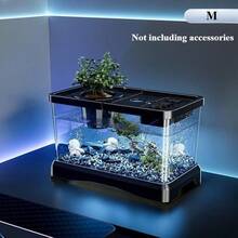 Sturdy Large Aquarium With A Lid - Clear, Leak-Resistant Design Suitable For Fish, Turtles, And Aquatic Plants, Perfect For Use In For Home Offices Or Classrooms, Featuring A Contemporary Rectangular Setup, Great For Christmas And Holiday Decor - M - View 1