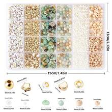 450pcs 15-Color Asymmetrical Stone Beads Jewelry Accessories For DIY Handmade Jewelry And Bracelets, 24-Grid Approx. 720pcs Asymmetrical Stones, 10-Grid Approx. 300pcs Asymmetrical Stones - Multicolor - View 26