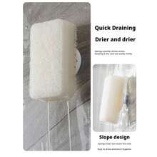 1/3pcs Kitchen Sponge Holder Rack - Suction Cup Drain Rack, No Drilling Required. Sponge, Dishcloth, Steel Wool Ball Storage Rack. Storage & Organization, Home & Living Supplies. Convenient & Practical, . - Multicolor - View 8