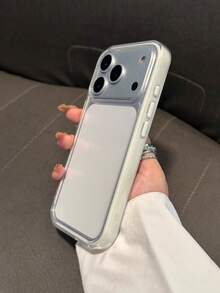 Splicing Minimalist Contrast Color Edge White Phone Case Compatible With IPhone 17 Pro Max/17 Pro/17/16 Pro Max/16/16 Pro/16 Plus/15/15 Pro Max/15 Pro/15 Plus/11/12/13/14 Pro Max/12 Pro/12 Pro Max/13 Pro/13 Pro Max/14 Pro/14 Pro Max/14 Plus, Soft Shell, Minimalist & Creative - White - View 8