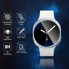 Bộ 4 miếng dán bảo vệ màn hình cho Galaxy Watch 8 40mm 44mm/Watch8 Classic/Watch8 Ultra (2025), kính cường lực 9H vừa khít, chống vỡ và chống trầy xước, tương thích với màn hình Galaxy Watch 5/6/7/8 40mm/44mm, độ phân giải cao, siêu mỏng và dễ dàng lắp đặt. - 4 chiếc cho Galaxy Watch 8 Classic 46mm - Xem 4
