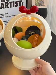 Hộp đựng bông trang điểm để bàn, hộp đựng mỹ phẩm chống bụi, dung tích lớn, nắp lật, hộp đựng kem nền. - Nhiều màu - Xem 2