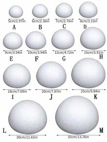 1/3/12pcs White Solid Foam Half Spheres, Handmade DIY Floral Art, Wedding Decoration, Mall Decoration, Wedding Scene Ball, Painting DIY Early Education Solar System Making Half Round Foam Ball, Floral Foam Ball, Half Round Wedding Road Floral Art, Floral Ball, Wedding Props, Used For Art And Crafts, Sculpture, Flower Arrangement, Styling, Valentine's Day Projects, Sculpture Modeling, Summer, Holiday - Multicolor - View 10