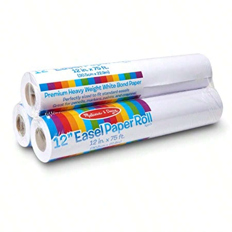 Melissa and Doug Tabletop Paper Roll Bundle 3 Rolls 12" - Blanco - Ver 1