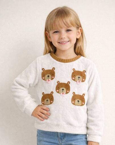 Teddy Casaco infantil Menina Cinco Ursinhos REF:1524