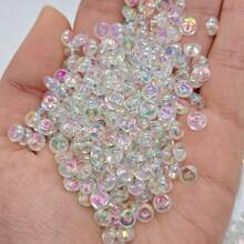 60 hạt/10g hạt cườm thủy tinh trong suốt, thích hợp để tự làm đồ trang sức, vòng tay và mặt dây chuyền. - Bàn tính 23 màu với sơn dầu và màu vẽ - Xem 3