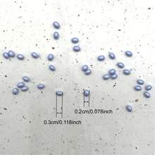 Hạt cườm thủy tinh ngọc trai 2*3mm, hạt nhỏ, thích hợp để tự làm rèm hạt, vòng cổ, vòng tay, nhẫn, tạo nên những món trang sức thanh lịch. - 2*3 hạt gạo ánh ngọc trai, 14 màu - Xem 9