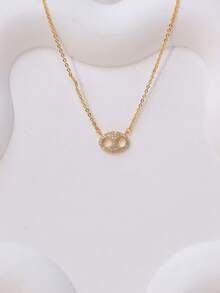 1件 奢华鼻形吊坠项链 - 金色 - 查看 5