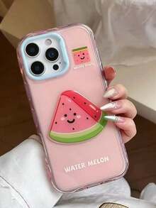1个可爱3D西瓜链条手机壳，兼容 17 Pro Max、17 Pro、17 Air、17/16/16 Pro Max/15 Pro，创意优雅保护套，兼容 14/14 Pro、13/12/11 - 粉色 - 查看 2