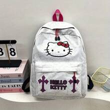 SANRIO 1个三丽鸥Hello Kitty可爱背包，卡哇伊时尚卡通印花书包，带口袋，轻便日常通勤背包 - 送给女孩和三丽鸥粉丝的完美情人节返校礼物 - 彩色 - 查看 2