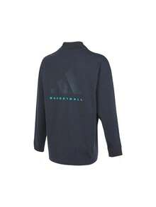 Sudadera unisex Adidas, nueva camiseta de entrenamiento de baloncesto, fitness y casual de cuello alto y manga larga, primavera 2026, JE3769 - Cielo nocturno azul - Ver 6