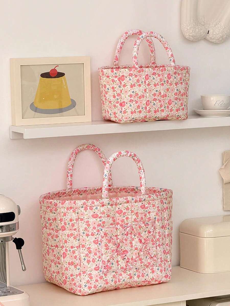 Printed Laundry Bag, Cute Dirty Clothes Basket, Large Capacity Bedroom Desktop Toy & Miscellaneous Storage Bin