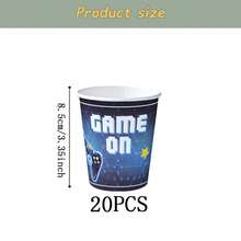Game Controller Disposable Tableware Set, 7/9 Inch Party Plates, Disposable Paper Plates, Cups, Napkins, Suitable For Festivals, Weddings, Engagements, Birthdays, Parties, Celebrations - Multicolor - View 10
