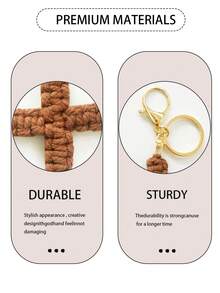 1pc/2pcs Handmade Woven Cross Keychain, Jesus Cross Keychain, Christian Car Key Chain, Bag Charm, Bohemian Soft Cross Keyring, Gift For Women Men, Holiday Decor, Birthday Gift, Couple Gift, Wedding Favor, Party Giveaway, Friend Gift - Multicolor - View 9