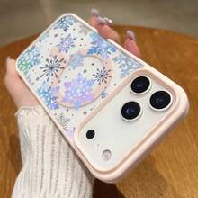 Phone Case - Magnetic Case With A Glittery Snowflake Design, Designed For Various  Models, Including The Latest Pro And Plus Versions. This Full-Coverage Protective Case With A Cartoon Design Is Both Practical And Stylish. - 灰色 - 查看 4
