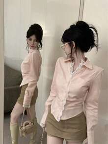 Women Blouses & Shirts - ピンク - View 6