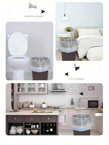 15 chiếc/cuộn, 1 cuộn/5 cuộn/10 cuộn Túi đựng chất thải cho thú cưng dày và bền, túi rác dùng một lần, túi rác nhà bếp có dây rút, túi rác màu trắng dung tích lớn, thích hợp cho chó, mèo, dọn dẹp khay vệ sinh - dùng tại nhà, khi đi du lịch, huấn luyện trong lồng - tương thích với máy cho ăn tự động, dung tích lớn, chất lượng đáng tin cậy, sự lựa chọn hàng đầu của người nuôi mèo. - Nhiều màu - Xem 8