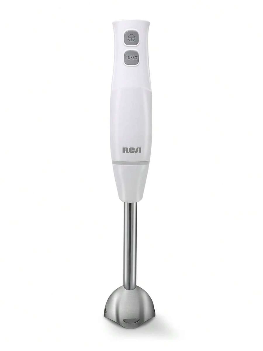 RCA Batidora de Inmersión RC-1204 con Cuchillas de Acero Inoxidable, Velocidad Variable, Función Turbo, Diseño Ergonómico, Accesorios para Picar y Batir, Ideal para Cocinas Elegantes, Color Blanco. - Tipo de Enchufe A USA (110-127V) - Ver 1