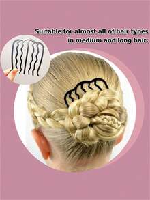 1 chiếc kẹp tóc tạo kiểu - Kẹp tóc búi cao, kẹp tóc chuyên nghiệp, phụ kiện tạo kiểu tóc cho nữ. - nhiều màu - Xem 3