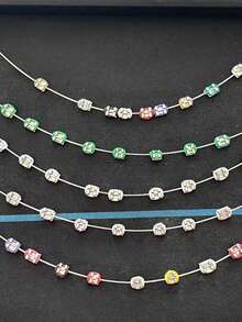 Niềng răng trang trí Forlabubu, niềng răng thép nhiều màu sắc có thể điều chỉnh, đồ trang trí tự làm phù hợp cho búp bê 17cm mọi thế hệ, phụ kiện búp bê. - Nhiều màu - Xem 9