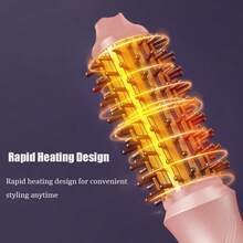 USB充电式加热直发卷发器，32毫米卷发棒，3档温度设置，任何温度下均可轻松卷出不打结的发型 - 彩色 - 查看 6