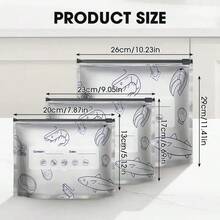 30pcs Reusable Aluminum Foil Food Storage Bags/60pcs Ziplock Food Storage Bags – Heavy-Duty Leakproof Zipper Pouches, Airtight & Tear-Resistant Resealable Bags For Meat, Vegetables, Snacks, And Leftovers,Reusable Snack Containers. - Silver - View 2